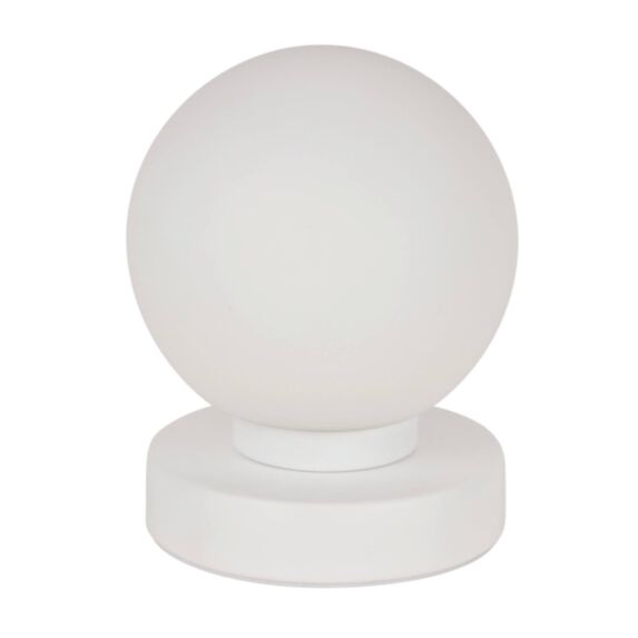 Lampe Seventy Système Touch Métal et Verre Blanc Mat 15cm E14 - COREP