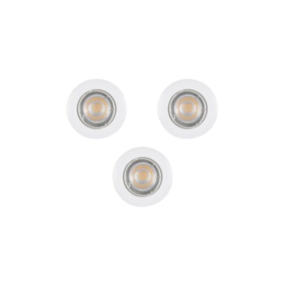 Lot de 3 spots à encastrer blanc