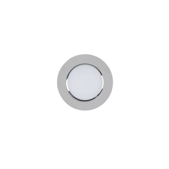 Spot encastré fixe BBC plastique chrome STENE D8,8cm Corep