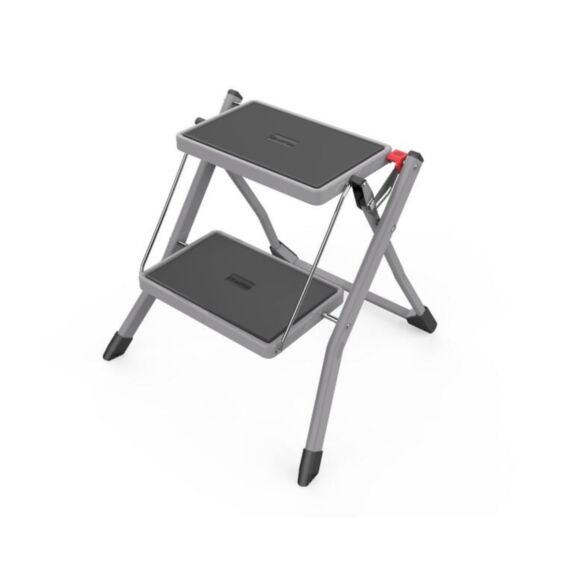 Marchepied Artuplat acier 85cm 45,5x5cm gris anti-dérapant 2 marches - ARTUB