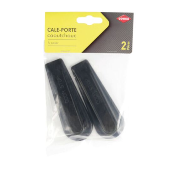 Cales porte caoutchouc 12cm noir x2 - COGEX