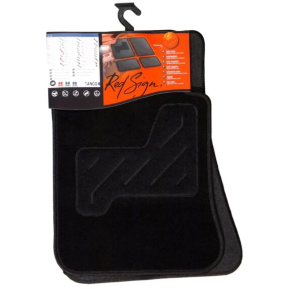 4 tapis Tango noirs semi-universels T2 - CARLINEA