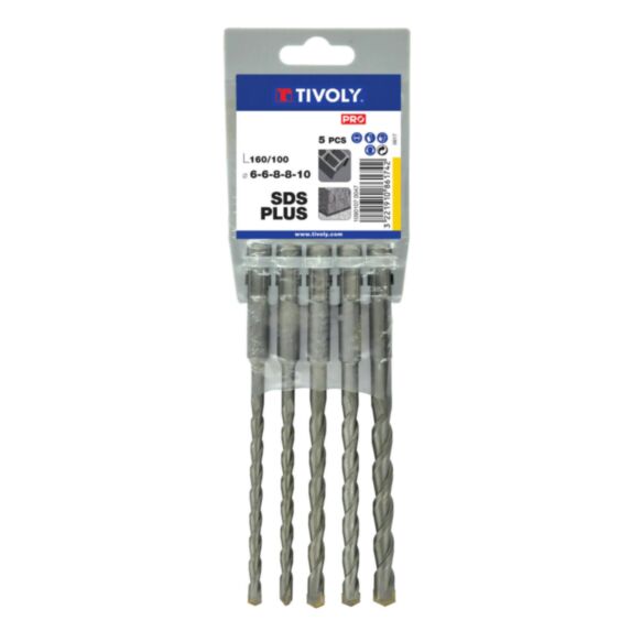 Coffret 5 forets SDS + L160 mm - TIVOLY