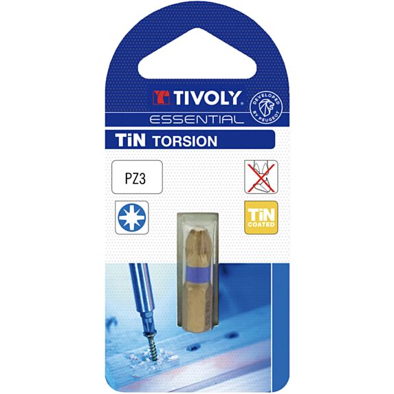 Embouts de vissage PZ3 torsion 25 mm - TIVOLY