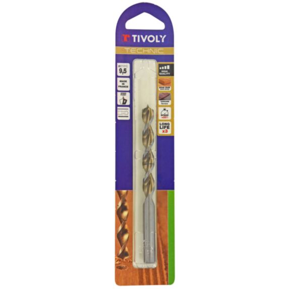 Foret bois 3 pointes Technic Ø9,5 mm - TIVOLY