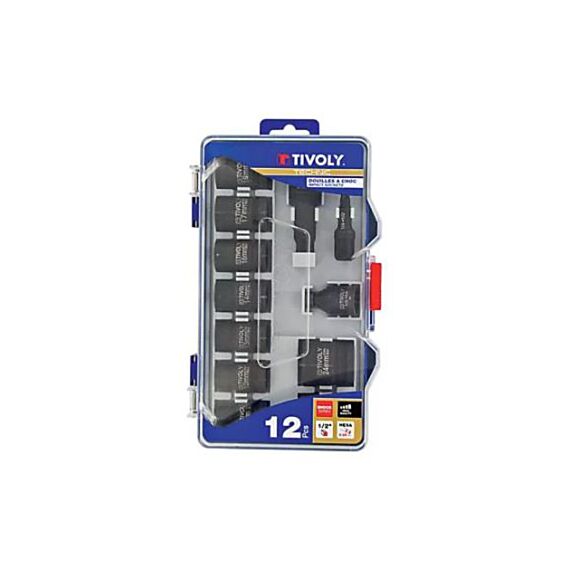 Coffret douilles à chocs 12 pièces - TIVOLY