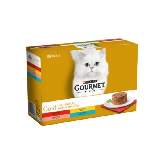 Pâtée Chat Les Terrines 12x85gr - GOURMET GOLD