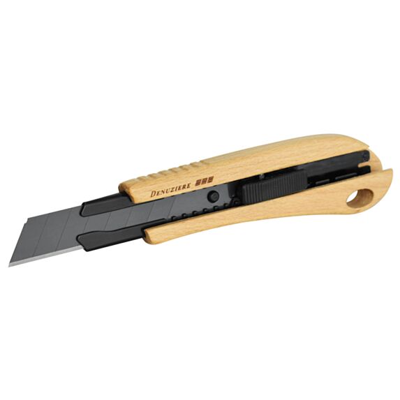 Cutter autobloquant 18mm à poignée bois