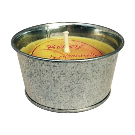 Seau métallique bougie à la citronnelle Ø 10cm PYROFEU