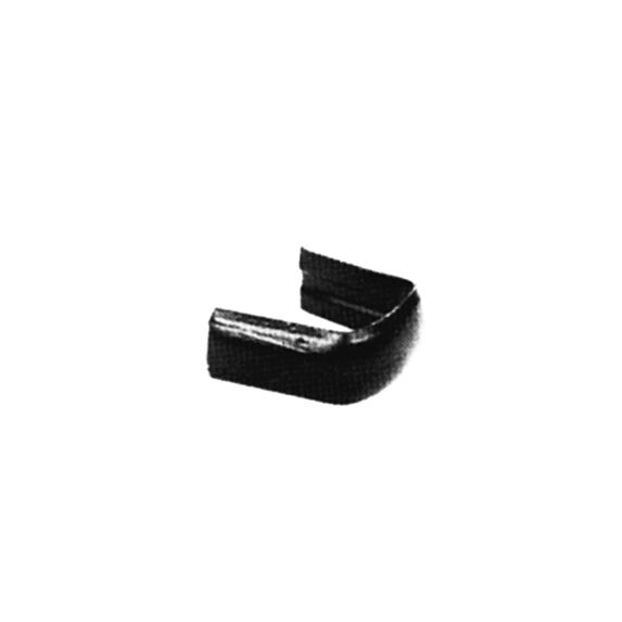 10 bagues simples acier noir int. 19 mm