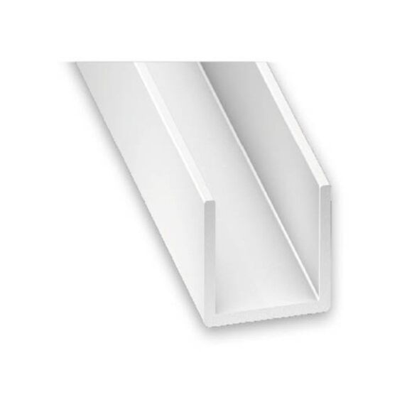 U PVC 10x12x10x1mm 2m Blanc - CQFD