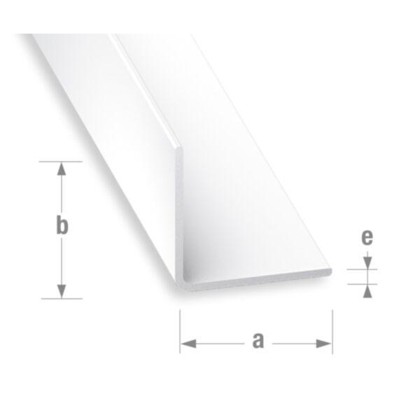 Cornière PVC blanc 10 x 10 mm 2,6m - CQFD
