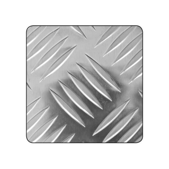 Tôle alu damier brut 500x250mm - CQFD
