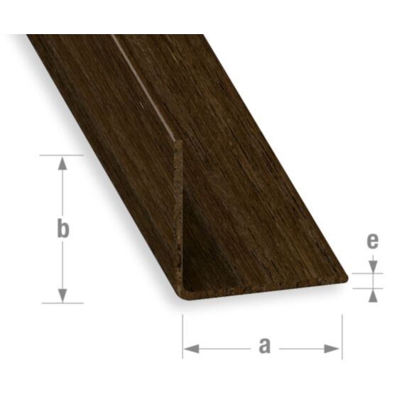 Cornière PVC wengé 20 x 20 mm 2,6m - CQFD
