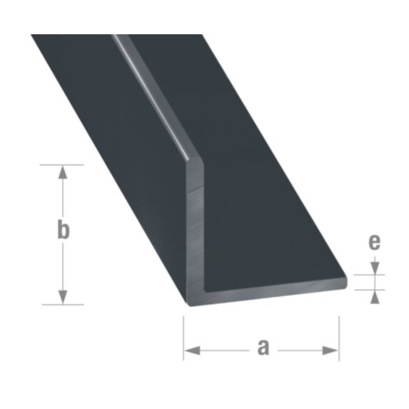 Cornière alu laqué anthracite 25 x 25 mm x 2,5m - CQFD