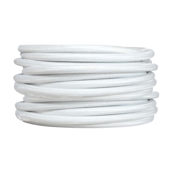 Câble tissu blanc 3m - TIBELEC