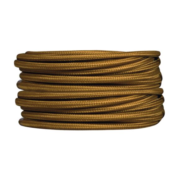 TIBELEC Câble tissu marron 3m