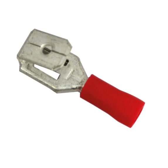 Cosses isolées clips mâle/femelle 6,3 mm rouge - TIBELEC