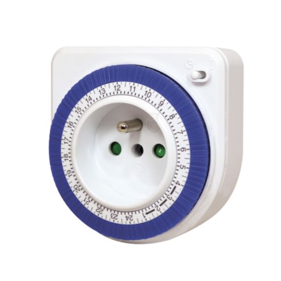 Programmateur journalier compact mécanique blanc - TIBELEC
