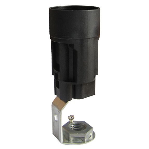 Douille support bougie E14 H.65mm noir - TIBELEC