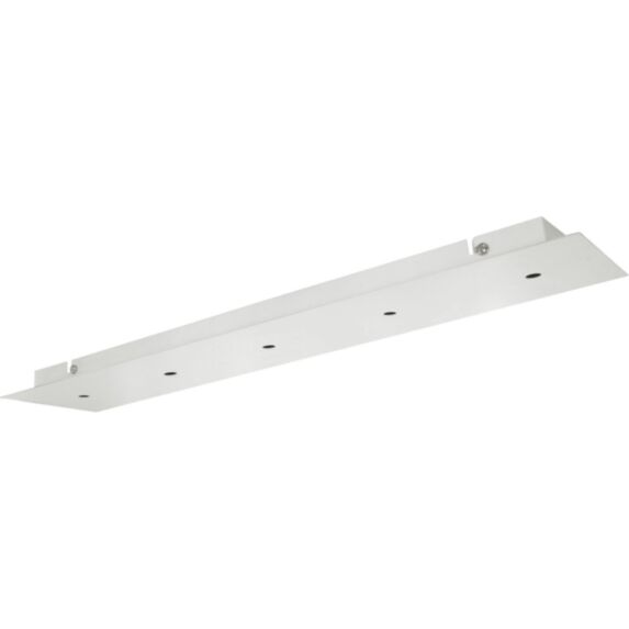 Plafonnier métal 3 câbles 12x55cm blanc