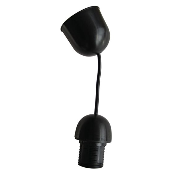 Monture plastique équipée E27 noire - TIBELEC