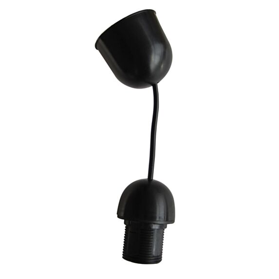 Monture noire douille E27 + bague - TIBELEC