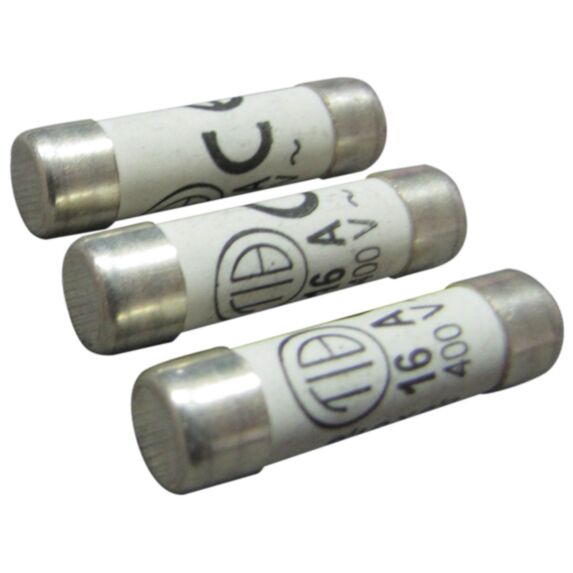 3 fusibles cylindre 8,5x31,5mm 16a. - TIBELEC