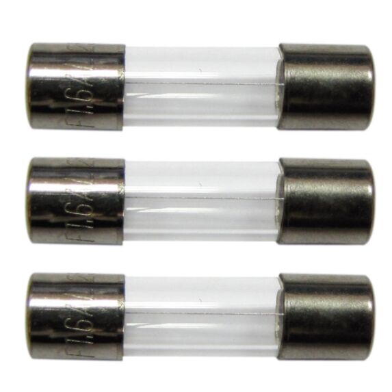 3 fusibles verre 5x20mm 1,6a. - TIBELEC