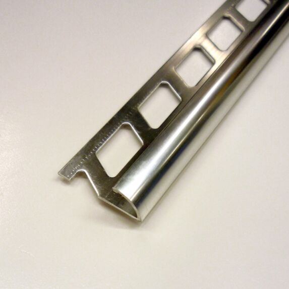 1/4 rond ouvert 12 mm alu anodisé chrome brillant 2.5m - DINAC
