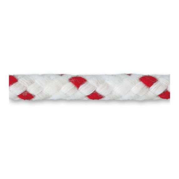 Écoute polypropylène 6mm blanche/rouge - CHAPUIS