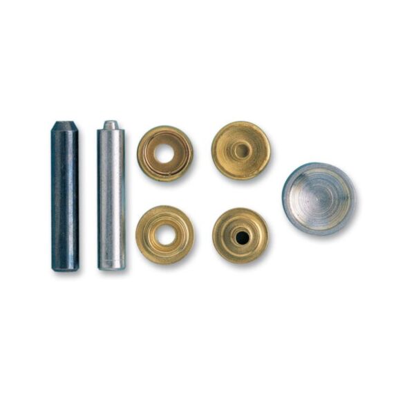 12 boutons pression laiton + jeu de pose ø 15mm - CHAPUIS
