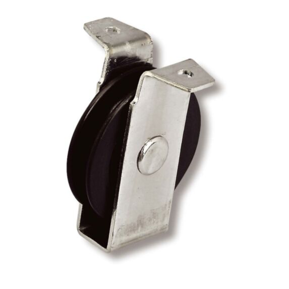 Poulie à chape à patte acier zingue galet Ø40mm pour corde Ø9mm - CHAPUIS