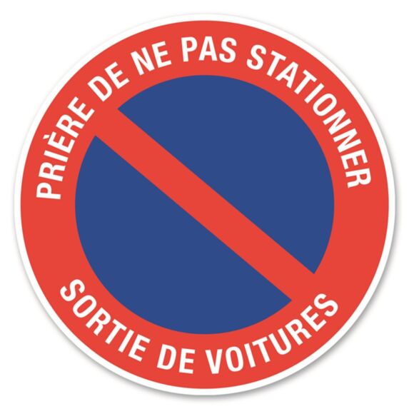Panneau sortie de voitures bicolore - CHAPUIS