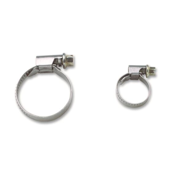 2 collier serrage Inox+acier zingué Ø8-12mm Larg7,5mm
