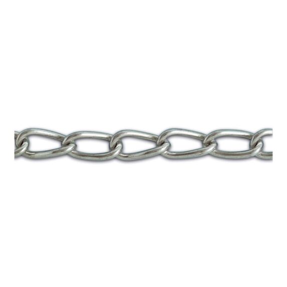 Chaîne soudée Torse acier zingué Ø 3,5mm résistance 72kg
