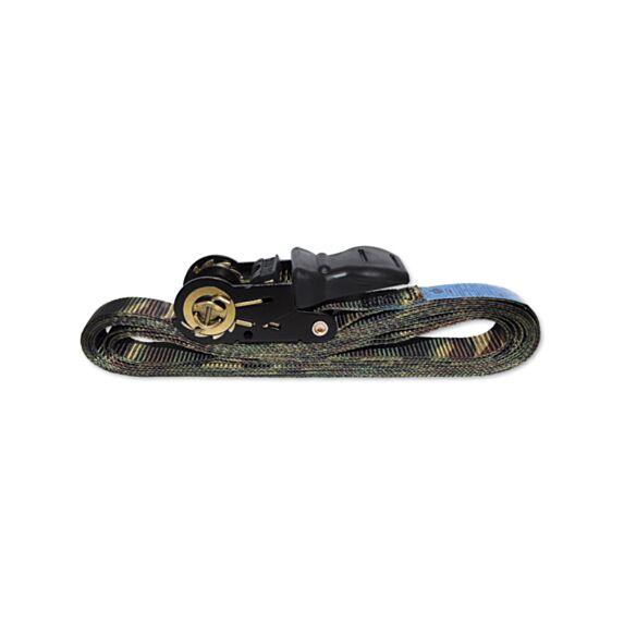 Sangle polyester camouflage avec tendeur cliquet 25mm 5m - CHAPUIS