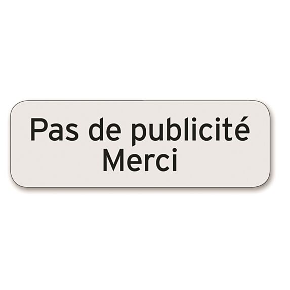 Plaquette indicatrice 