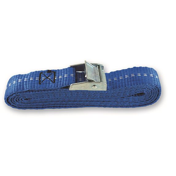 2 Sangles polypropylène bleu avec came à griffes 25mmx2,5m - CHAPUIS
