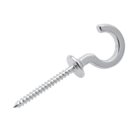 2 Pitons Crochet Ouvert Filetage Bois Inox M5 Tige 40mm - CHAPUIS