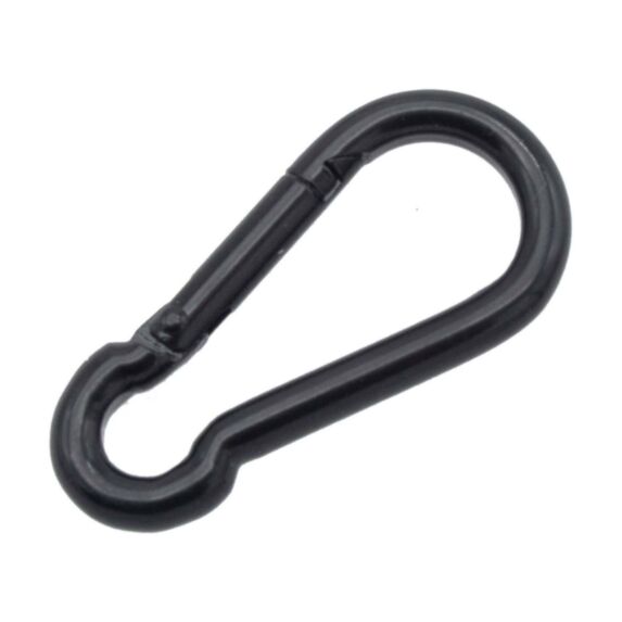 2 Mousquetons Pompier Noir Ø Fil 6mmxL.60mm - CHAPUIS