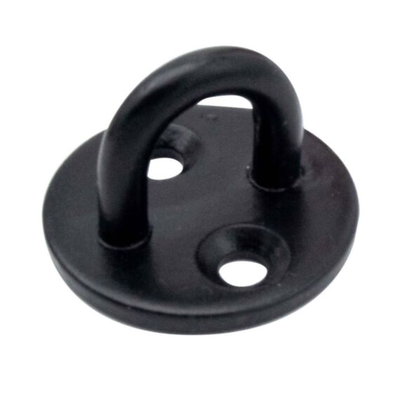 2 Platines rondes à oeil Entraxe 13mm Platine 33mm noir - CHAPUIS