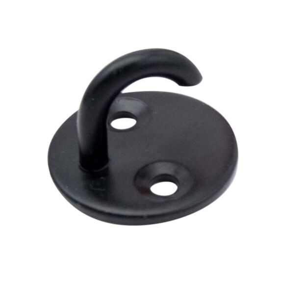 2 Platines Rondes + Crochet Ouvert Noir Ø6mm Platine 40mm - CHAPUIS