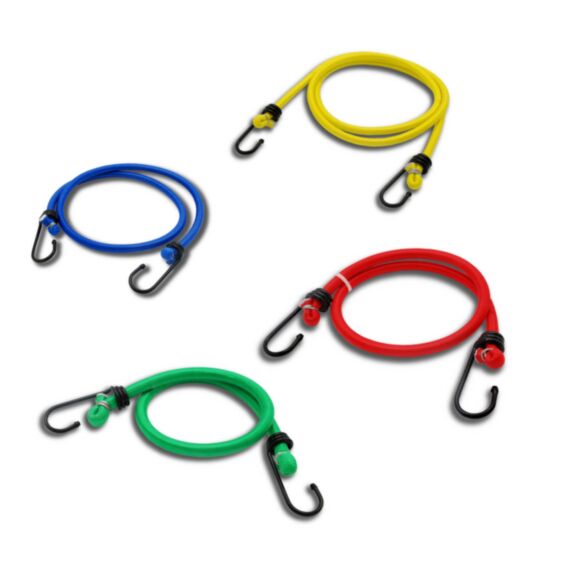 Assortiment 12 sandows acier plastifié Ø6mm L45/60/80/100cm multicolore - CHAPUIS
