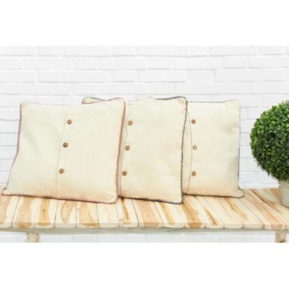 Coussin coton naturel 40 x 40 cm
