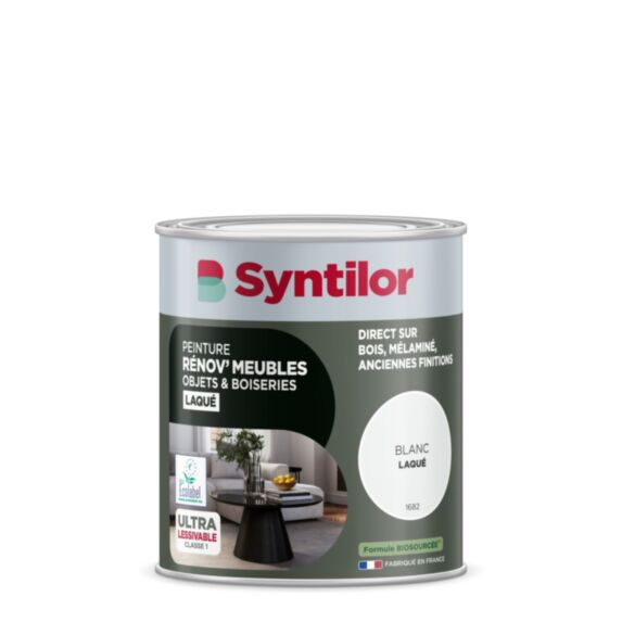 Peinture Renov meubles et objets blanc laqué 0,25L - SYNTILOR