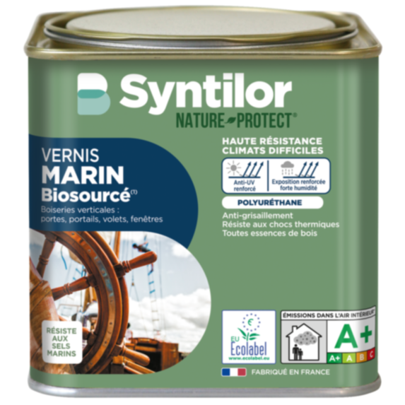 Vernis Marin Biosourcé incolore mat 0,5L - SYNTILOR