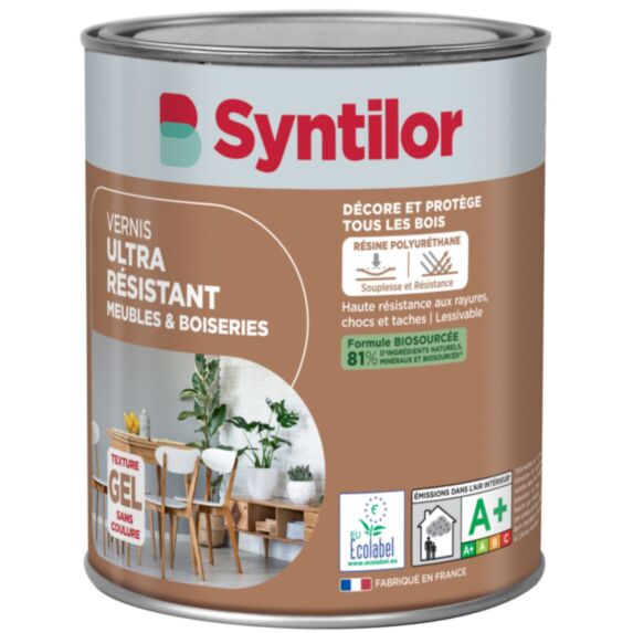 Vernis biosourcé incolore satiné 1L - SYNTILOR