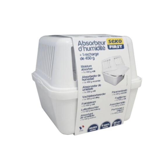 Absorbeur d'humidité + recharge sachet 450g neutre - SEKO
