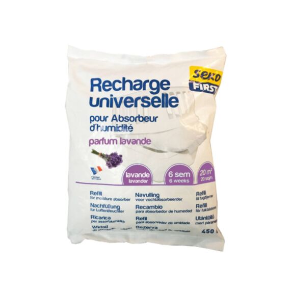 Recharge pour absorbeur d'humidité sachet 450g lavande - SEKO